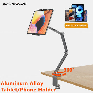 Artpowers Tablet Houder Aanpasbaar Draaibaar Universeel Voor Tablet en Smartphone Gebruikers Apsilon