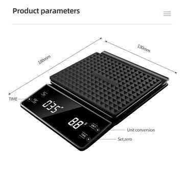 Koffie - Weegschaal - 3kg/0.1g - Met Timer - Digitale - Voor Koffieliefhebbers - Model 3kg Apsilon