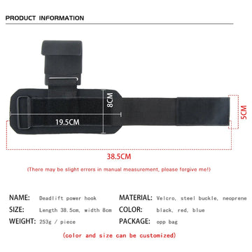 Gewichtheffen Serie - Haak Grepen - Met Pols Wikkels - Grip Ondersteuning - Fitness - Voor Powerlifters en Bodybuilders Apsilon