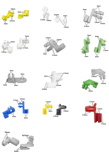 Kalili - Universele Plastiek Deurslotstang Klemmen - Links en Rechts - Auto Bevestigers - Voor Automobilisten - Universeel Model Apsilon