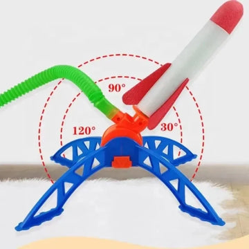 Kids Outdoor Rocket Foot Pump Outdoor Air Pressing Soaring Rocket Suit Jumps Air Powered Rocket Launcher Game Children Toy Gifts Apsilon