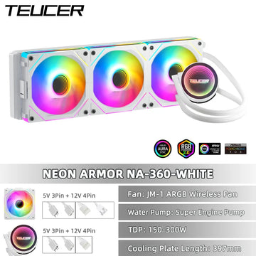 Teucer NA-360 Waterkoeling Radiator Voor Intel LGA En AMD AM CPU Koeling Koeler Voor Geavanceerde Systemen Apsilon