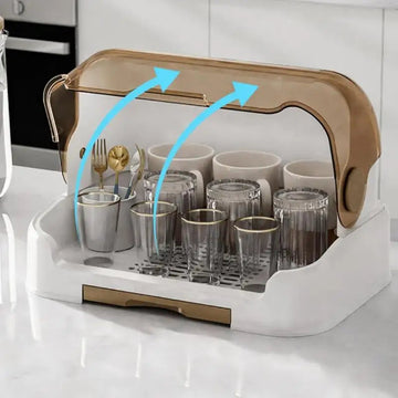 Baby Droogrek met Verwijderbare Druipbak en Stofdichte Opslag voor Baby's - Model X Apsilon