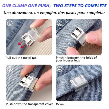 4~10PCS Invisible Leg Shortening Clip, Non-Slip Pants Edge Clip, Quick Fix Hem Clip, Hidden Pants Adjuster, Sewing Accessories Apsilon