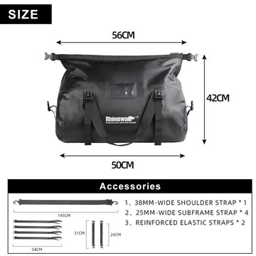 Rhinowalk Zadeltas Waterdicht 45L Capaciteit Bagage Voor Motorrijders Model 45L Apsilon