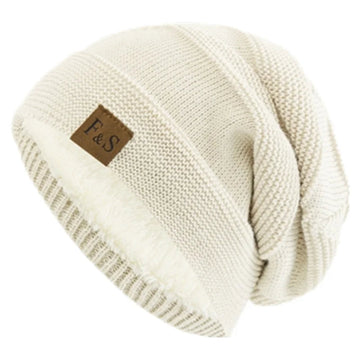 Winter Collectie - Beanie Muts - Slouchy Design - Met Bont Voering - Gebreide - Voor Heren en Dames Apsilon