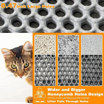 Katten Serie - Kattenbakmat - Waterdicht - Antislip - Vulling Vanger - Voor Katten - Groot Model E Apsilon