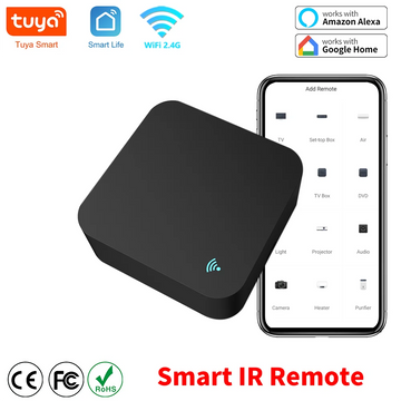 Tuya Smart - IR Afstandsbediening - Stemgestuurd Alexa - Universeel Vervanging - Smart Home - Voor Slimme Gebruikers - Model SmartLife Apsilon