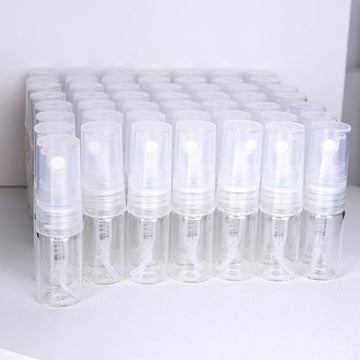 50pcs/batch 2ml transparent glass perfume sub-bottle sample trial pack essential oil perfume container portable Apsilon
