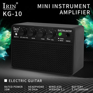 IRIN Audio - Elektrische Gitaar Bas Versterker - 10W - Oplaadbaar - Draagbaar - Geluid - Voor Gitaristen Apsilon