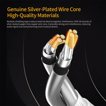 KZ Earphones Cable OFC Silver Plated Upgrade Cable Wire Type-c 2PIN Cables Microphone Optional Apsilon