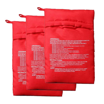 Magnetron Serie Aardappelzak Herbruikbaar Snel In 4 Minuten Gebakken Aardappel Voor Thuisgebruik Rood 19x25cm Apsilon