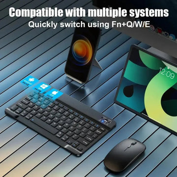 Bluetooth Serie Toetsenbord - Draadloos - Multi-Platform - Compact - Voor iPad Gebruikers - Model 7/10 Inch Apsilon