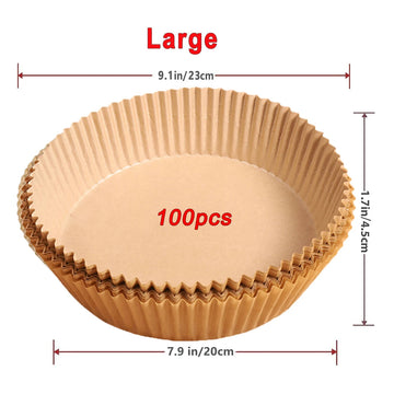 Luchtfriteuse - Bakpapier - Niet-Klevend - Wegwerp - Luchtfriteuse - Voor Thuiskoks - 50/100 Stuks Apsilon
