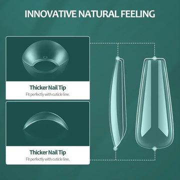 Nailpop - Zachte Gel Nageltips - 600 Stuks - Volledige Dekking - Meerdere Vormen - Nagelaccessoires - Voor Nagelenthousiastelingen - Model 600PCS Apsilon