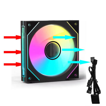 JUMPEAK MX120 240mm 360mm Modular Stackable Splicing PC 120mm Case Cooling Fan ARGB Infinite Mirror For Computer Water Cooler Apsilon