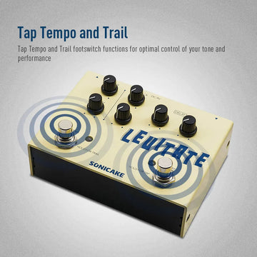 Sonicake Levitate - Effectpedaal - Digitale Delay - Reverb Effecten - Gitaar Effects - Voor Gitaristen - Model QDS-02 Apsilon