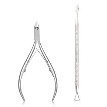 Nailpop - Nagelknipper Set - Roestvrij Staal - Cuticula Pusher - Manicure - Voor Thuisgebruik - Model NP Apsilon