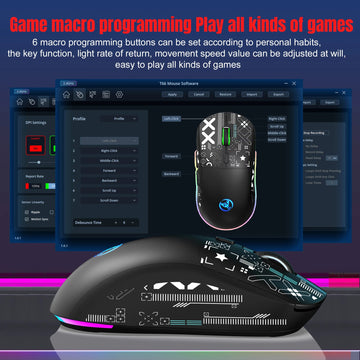 T90 Serie - Draadloze Bluetooth Muis - Opladbaar - Stil Schakelaars - RGB - Voor Gamers - Model T90 Apsilon
