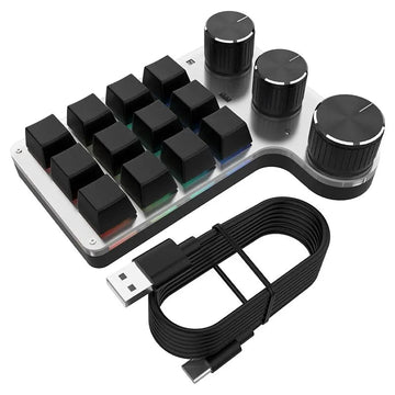 Macro - Toetsenbord - Bluetooth Draadloos - RGB Verlichting - Gaming - Voor Gamers - Hotswap Macropad Apsilon
