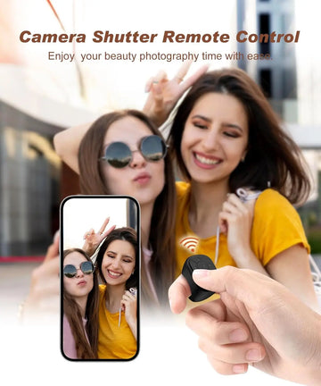 Tiktok Scrolling Ring Tiktok Remote Control Is Suitable for Iphone, iPad Bluetooth Page Turning Ring Roller, Both Camera Shutter, Short Video and Music Remote Control Function, Compatible with Ios and Android Phones Apsilon