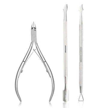Nailpop - Nagelknipper Set - Roestvrij Staal - Cuticula Pusher - Manicure - Voor Thuisgebruik - Model NP Apsilon