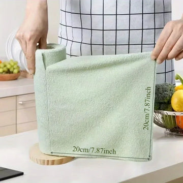20 Sheets/Roll Microfiber Dishcloth – Multi-Functional Double-Sided Kitchen Cloth, Ideal for Utensil Cleaning, Kitchen Accessory Apsilon