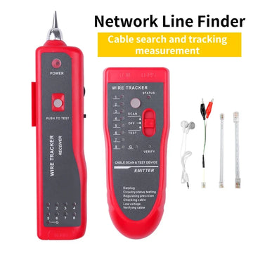 kebidumei LAN Network Cable Tester Cat5 Cat6 RJ45 UTP STP Line Finder Wire Tracker Tracer Diagnose Tone Distance Cable Tester Apsilon