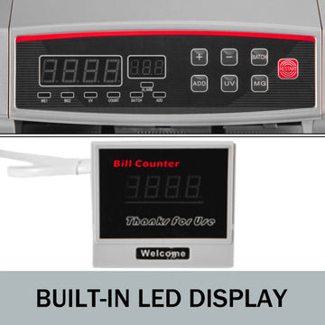 SucceBuy - Geldteller - 1000/Min - Valse Detectie UV MG - Euros - Voor Bedrijven - Model Grijs Apsilon