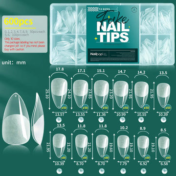 Nailpop - Zachte Gel Nageltips - 600 Stuks - Volledige Dekking - Meerdere Vormen - Nagelaccessoires - Voor Nagelenthousiastelingen - Model 600PCS Apsilon