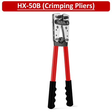 Heavy-Duty Battery Cable Crimping Tool Kit, 8-1/0 AWG Range, Wire Crimp Connector Assortment Car Auto Copper Ring Terminal Apsilon