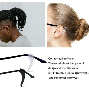 2/40pcs Silicone Ear Hook Anti-slip Glasses Leg Ear Sleeve Bracket Fastener Sunglasses Accessories Grip Anti-fall Eyewear Holder Apsilon