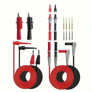 18pcs P1308B Test Lead Kit 4MM Banana Plug To Test Hook Cable Replaceable Multimeter Probe Test Wire Probe Alligator Clip Apsilon