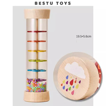 Baby Serie - Houten Speelgoed - Regen Geluid Simulatie - Muziek Schudder - Educatief - Voor Baby's Apsilon