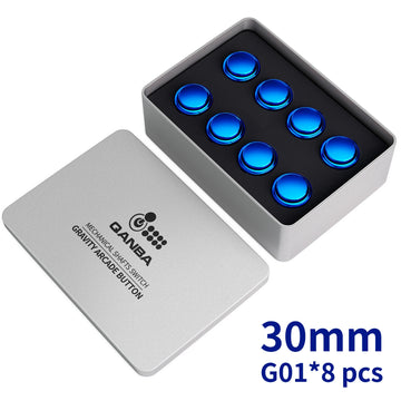 QANBA Gravity KS Arcade buttons metallic color 30mm Mechanical Pushbutton switch Plated buttons DIY Parts (8 Pcs) Apsilon