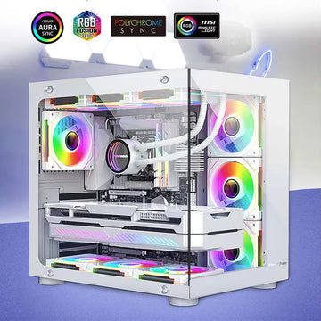 UPSIREN UF-1 PRISM 4 PRO 5PCS Computer Chassis Fan 12cm ARGB 4Pin PWM Quiet Cooling Fan 12V Large Air Volume 45.2CFM/600-1500RPM Apsilon