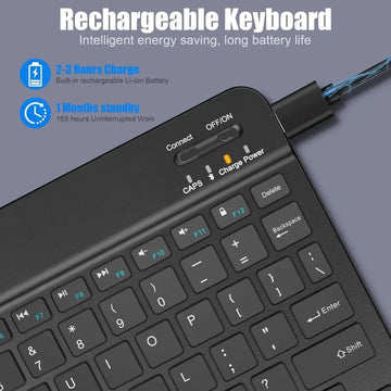 Bluetooth Serie Toetsenbord - Draadloos - Multi-Platform - Compact - Voor iPad Gebruikers - Model 7/10 Inch Apsilon