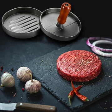 Hamburgerpers - Roestvrijstaal - Anti-Aanbak - Met 100 Vellen - Burger Maker - Voor Thuiskoks - StandaardModel Apsilon