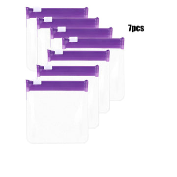 Set van 7 Pillenzakjes - Herbruikbaar en Zelfsluitend - 7 Kleuren - Geneesmiddelen Organizer - Voor Reizigers - Model 7pcs Apsilon