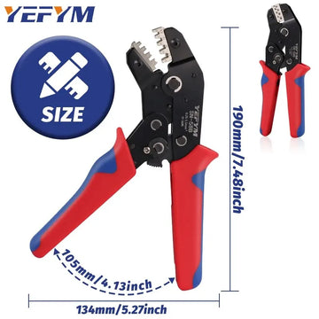Ratcheting Crimping Tool 9 PCS Set For Dupont JST MOLEX Open Barrel,Non-Insulated,Terminals Butt,Solar Coax Connectors SN-58B Apsilon