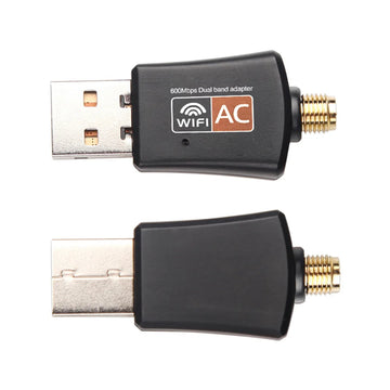 Dubbele Band - USB WiFi-Adapter - 2.4GHz 5GHz - 600Mbps Snelheid - Met Antenne - Voor PC Gebruikers - Model 600M Apsilon