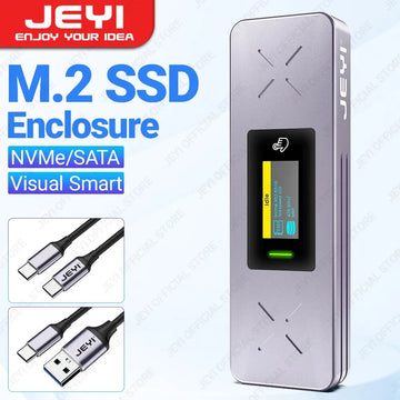 JEYI i9X - Slimme SSD Behuizing - USB 3.2 Gen 2 10Gbps - Visueel Display - Externe Adapter - Voor Geavanceerde Gebruikers - Model i9X Apsilon