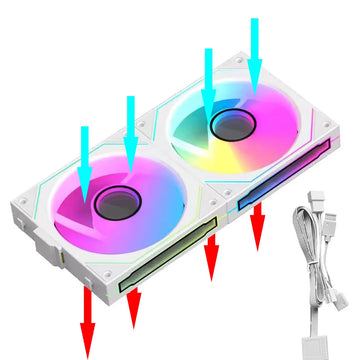 JUMPEAK MX120 240mm 360mm Modular Stackable Splicing PC 120mm Case Cooling Fan ARGB Infinite Mirror For Computer Water Cooler Apsilon