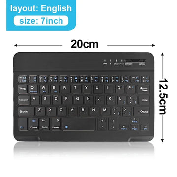 Bluetooth Serie Toetsenbord - Draadloos - Multi-Platform - Compact - Voor iPad Gebruikers - Model 7/10 Inch Apsilon