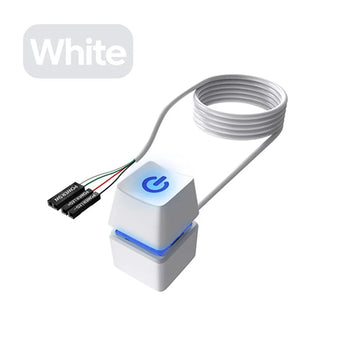 Desktop Serie - PC Schakelaar - Blauwe LED Lichten - Externe Aan/Uit Knop - Verlengkabel - Voor Thuis en Kantoor - Model 1.8m Apsilon