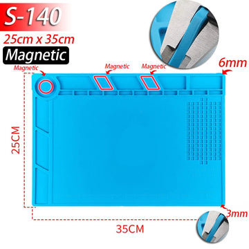 Silicone - Soldeermat - Hittebestendig 932°F - Antistatisch - Magnetisch - Soldeer - Voor Elektronica Reparateurs Apsilon