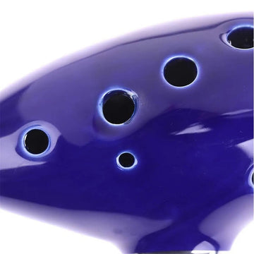 Miwayer - Ocarina - 12-Toons Alto C Systeem - Hoogwaardig Keramisch Materiaal - Muziekinstrument - Voor Muzikanten - Blauw Apsilon