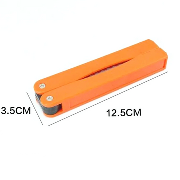 1PCS Portable Folding Pocket Knife Sharpener, Portable Double Sided Diamond Sharpening Stone Outdoor Sharpening Whetstone Apsilon