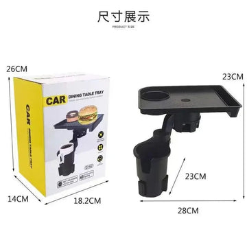 Universeel - Auto Bekerhouder Tray - Dubbele Houder - Verstelbaar - Drinkstandaard - Voor Automobilisten - Model UC001 Apsilon