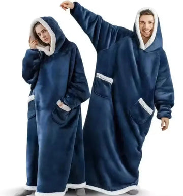 Super Lang - Flanellen Dekbedpyjama - Met Mouwen - Oversized - Winter - Voor Dames en Heren - Model 180cm Apsilon